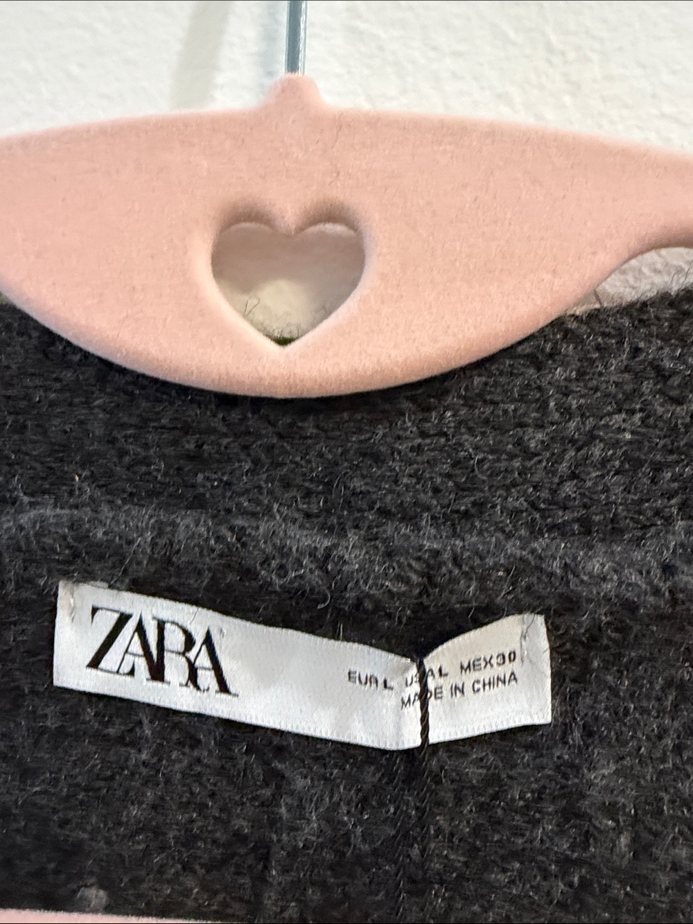 Zara Charcoal Patchwork Cable Knit Cardigan with Cream & Brown Panels - Picture 4 of 6